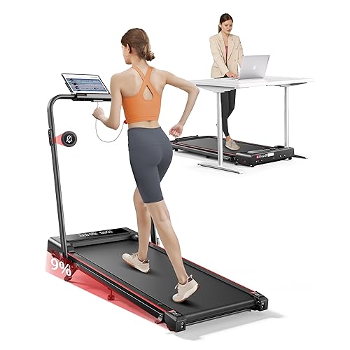 Tapis Roulant Elettrico Pieghevole 12 km/h, 4 in 1 Tapis Roulant con Inclinazione, App, Telecomando e Doppio Display LED, Design Salvaspazio per Casa e Ufficio, Nessuna Installazione Richiesta