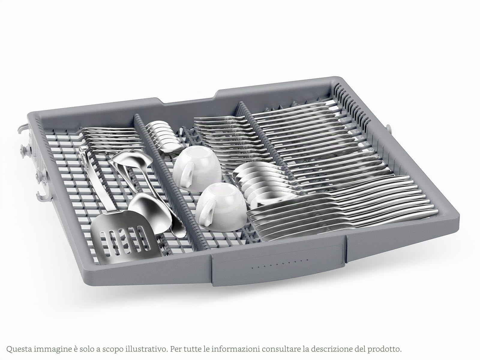Bosch SBV4EVX08E Serie 4 Lavastoviglie Smart XXL Completamente Integrato 60 cm Cassetto Posate Lavastoviglie Lavastoviglie con Assistente Programma Molto Silenziosa Rackmatic Apertura Automatica Porta
