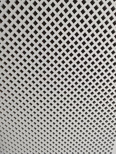 Radiator Cabinet Wall Decorative Screening-Grille- Perforated 3mm Thick Diamond MDF Panel (Size 620mm x600mm) D5 Pattern Primed White