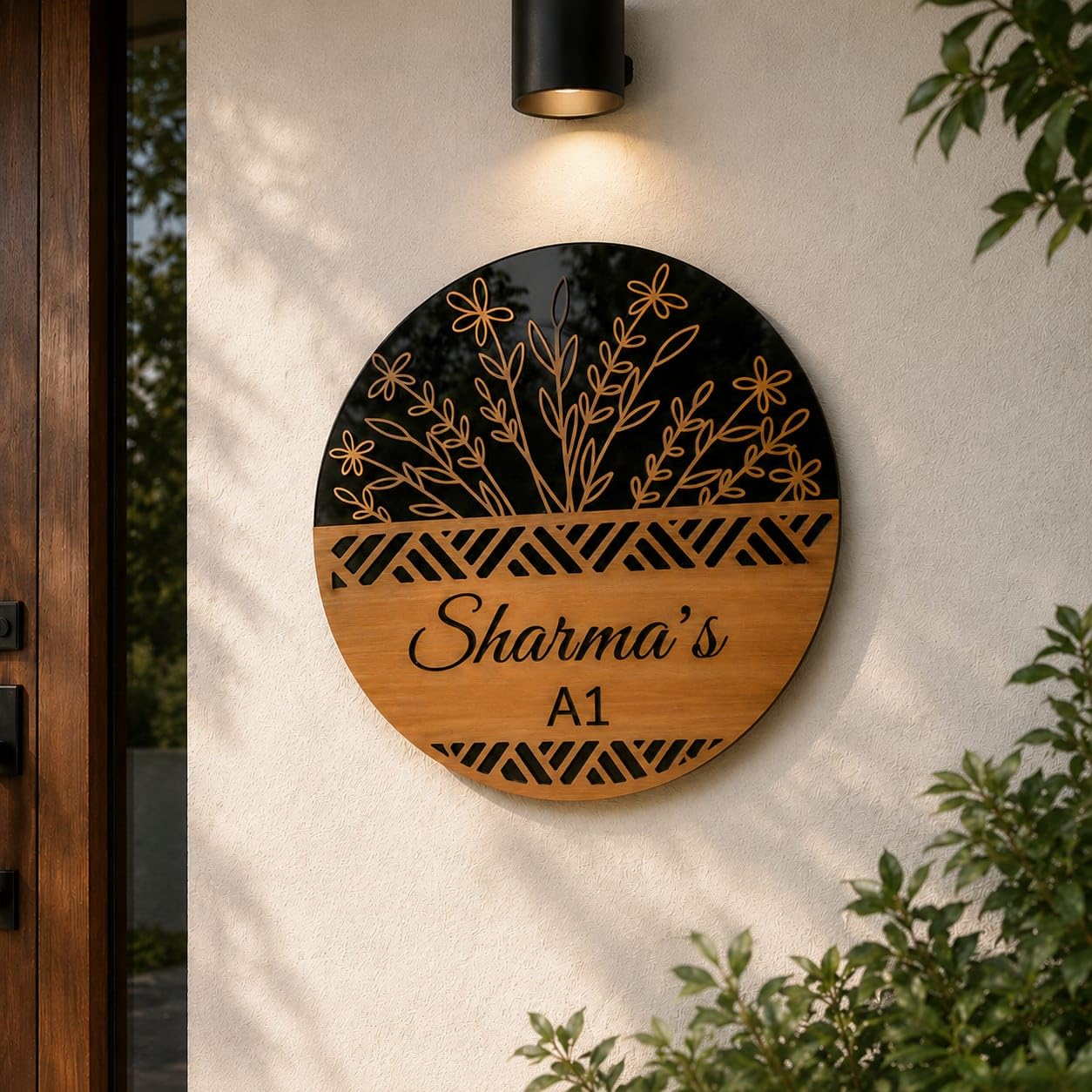 name plate for home entrance outdoor | Name plate | Wood Personalized NamePlate with 3D Letters | Door nameplates | Custom NamePlate For Home, Office and Outdoor Entrance | 15 Inch | Wooden | Housewarming Gifts-image-8