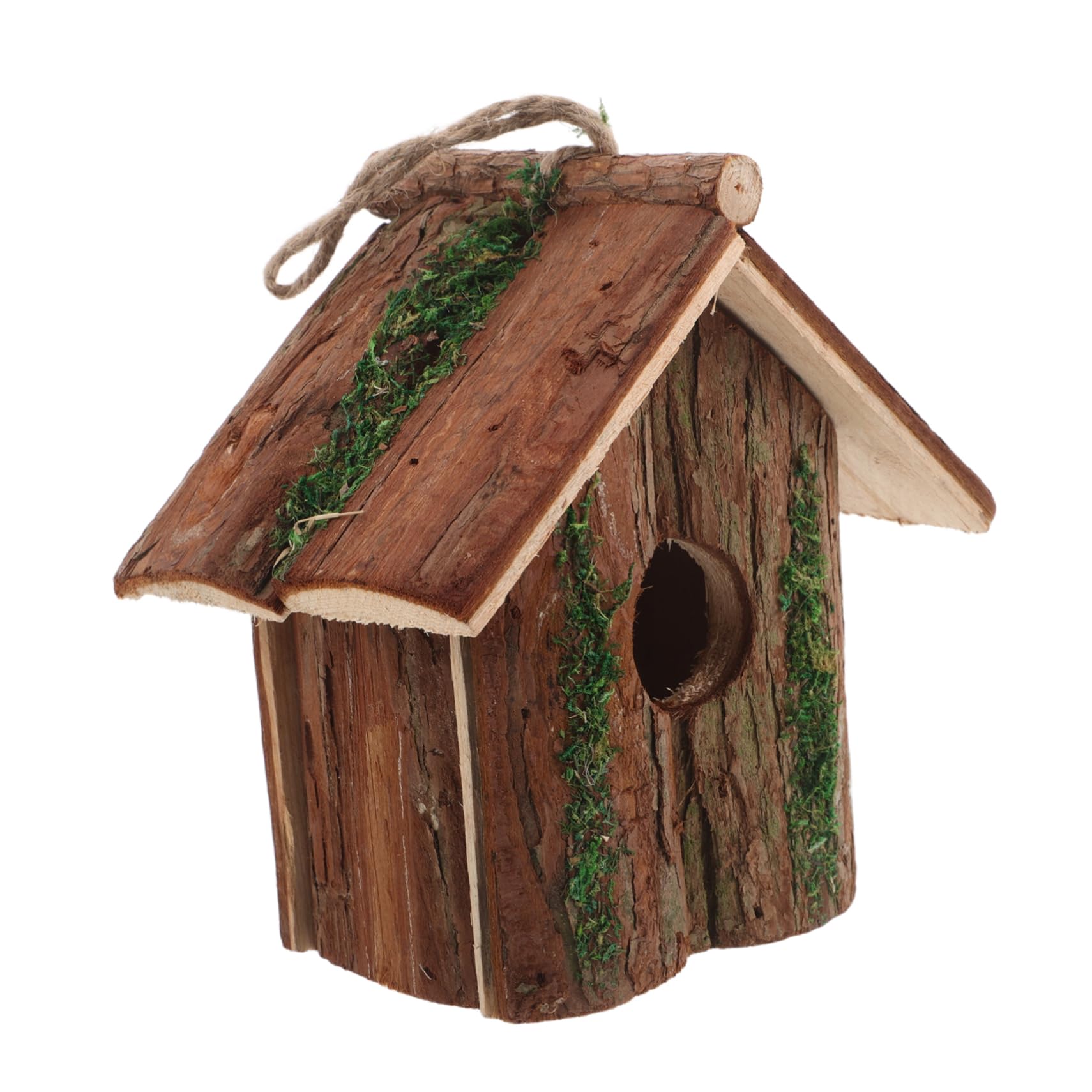 Hanging Wooden Hummingbird House Rustic Cottage Style Bird Nesting Box for Outdoor Garden Decor for Birds Convenient Hanging Design for Balconies and Parks