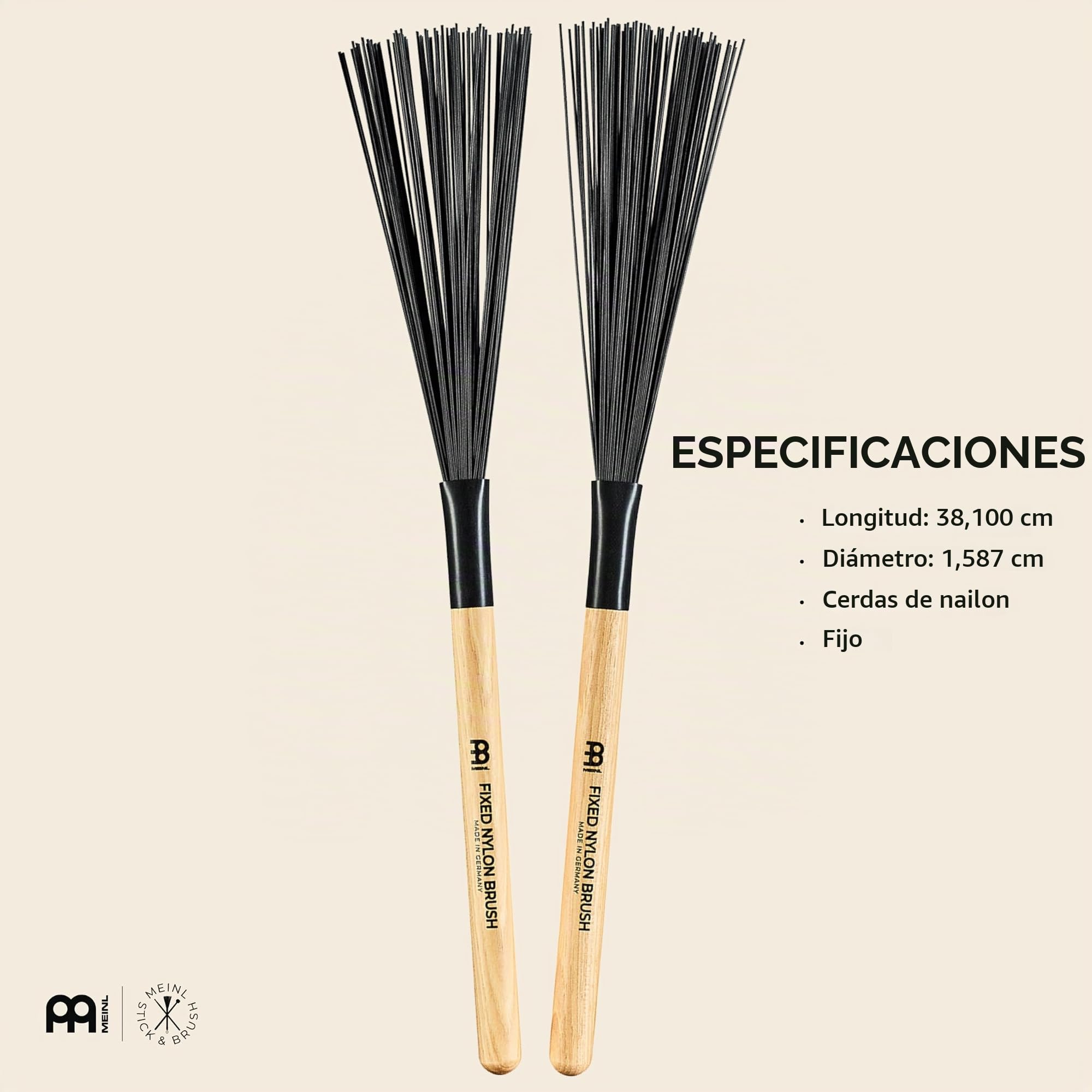 Meinl Stick & Brush Fixed Nylon Brush · Escobillas