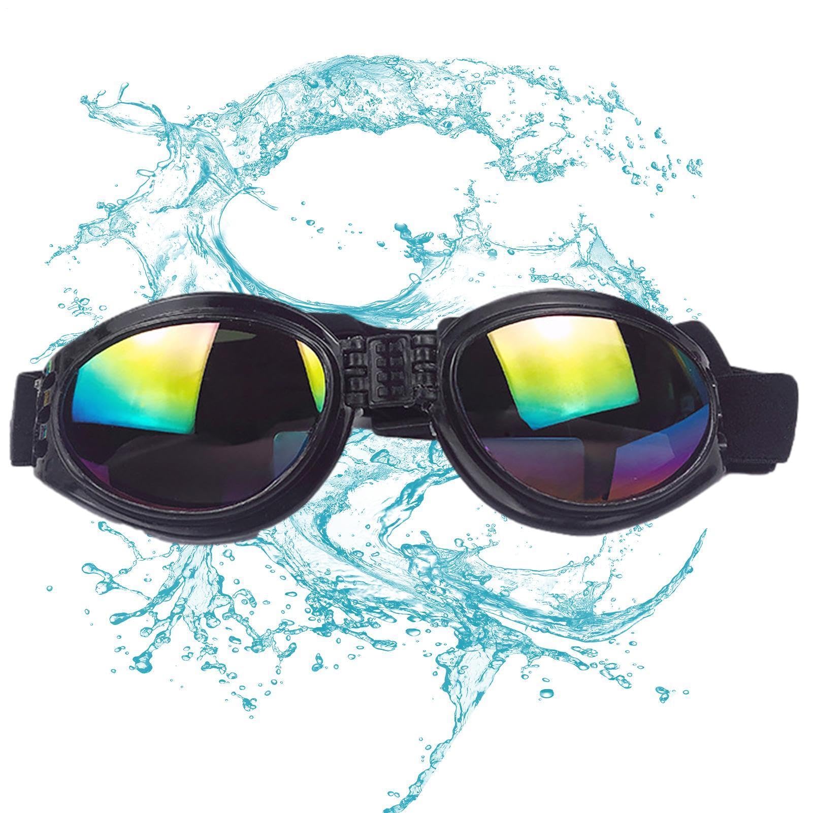 Occhiali da sole per cani - Occhiali per animali domestici da 4,72 pollici Protezione UV Cinturino regolabile | Dog Eye Wear - Ochiali per animali domestici elastici e comodi per l'uso in viaggio con