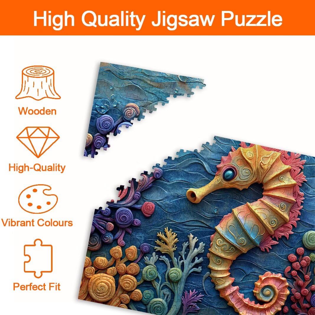Puzzle Caballito de Mar, Puzzle 1000 Piezas, Rompecabezas para Regalo -8138