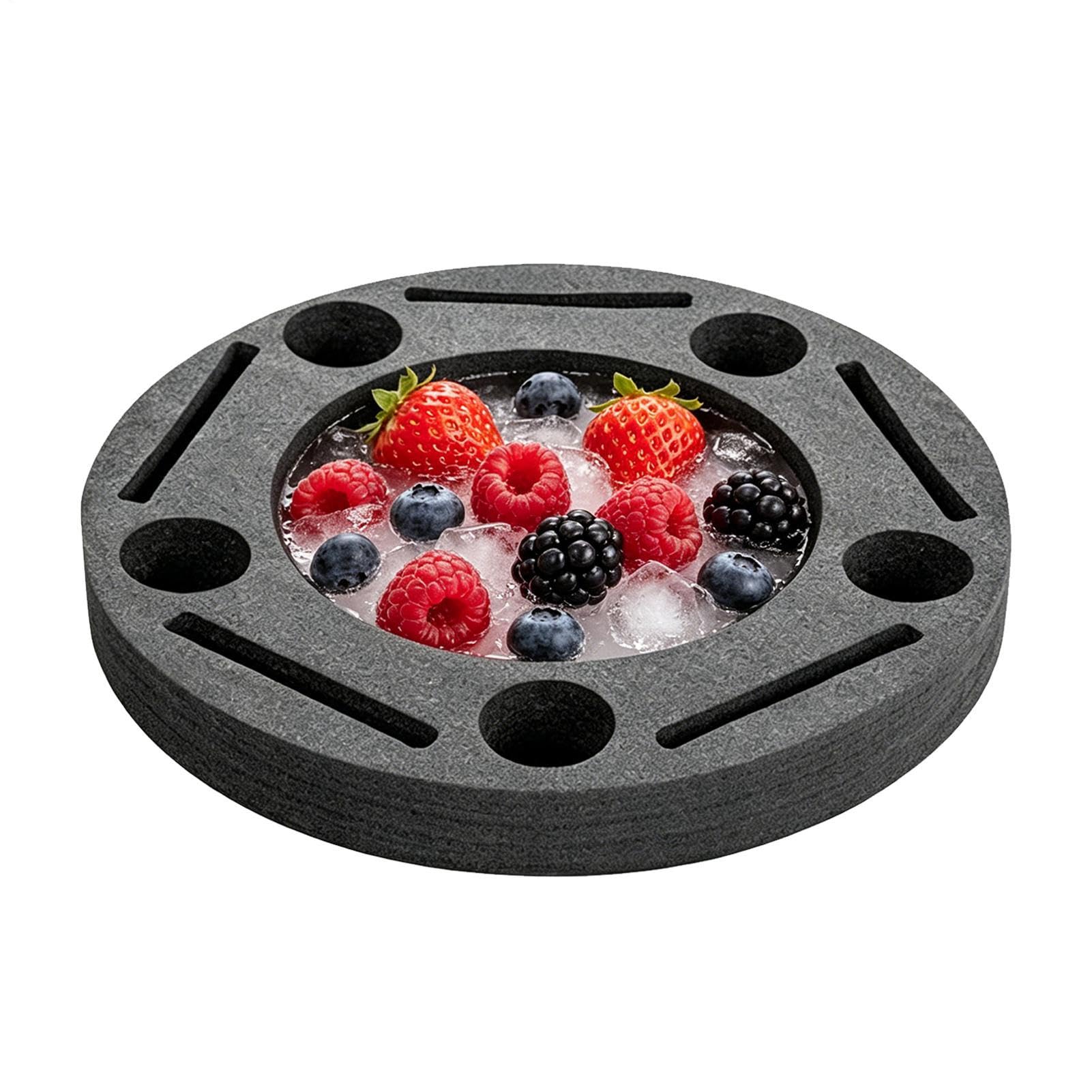 Portavasos Flotante para Piscina Bandeja Portátil para Comida y Copas en | Flotador de Bebidas para Lago Playa Natación Adultos Frutas Bañera Kayak Aire Libre