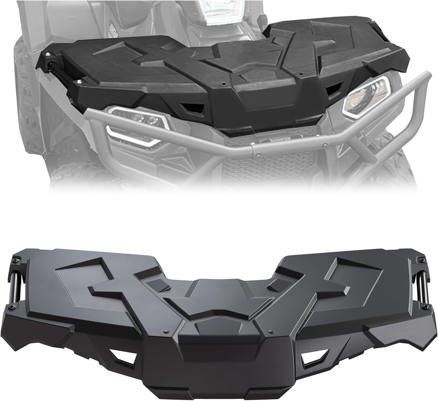 ECOTRIC ATV Front Rack Compatible with 2017-2024 Sportsman 450/570/ Touring 570 Replacement for 2636440-070 Front Storage Box Cover Lid Luggage Rack