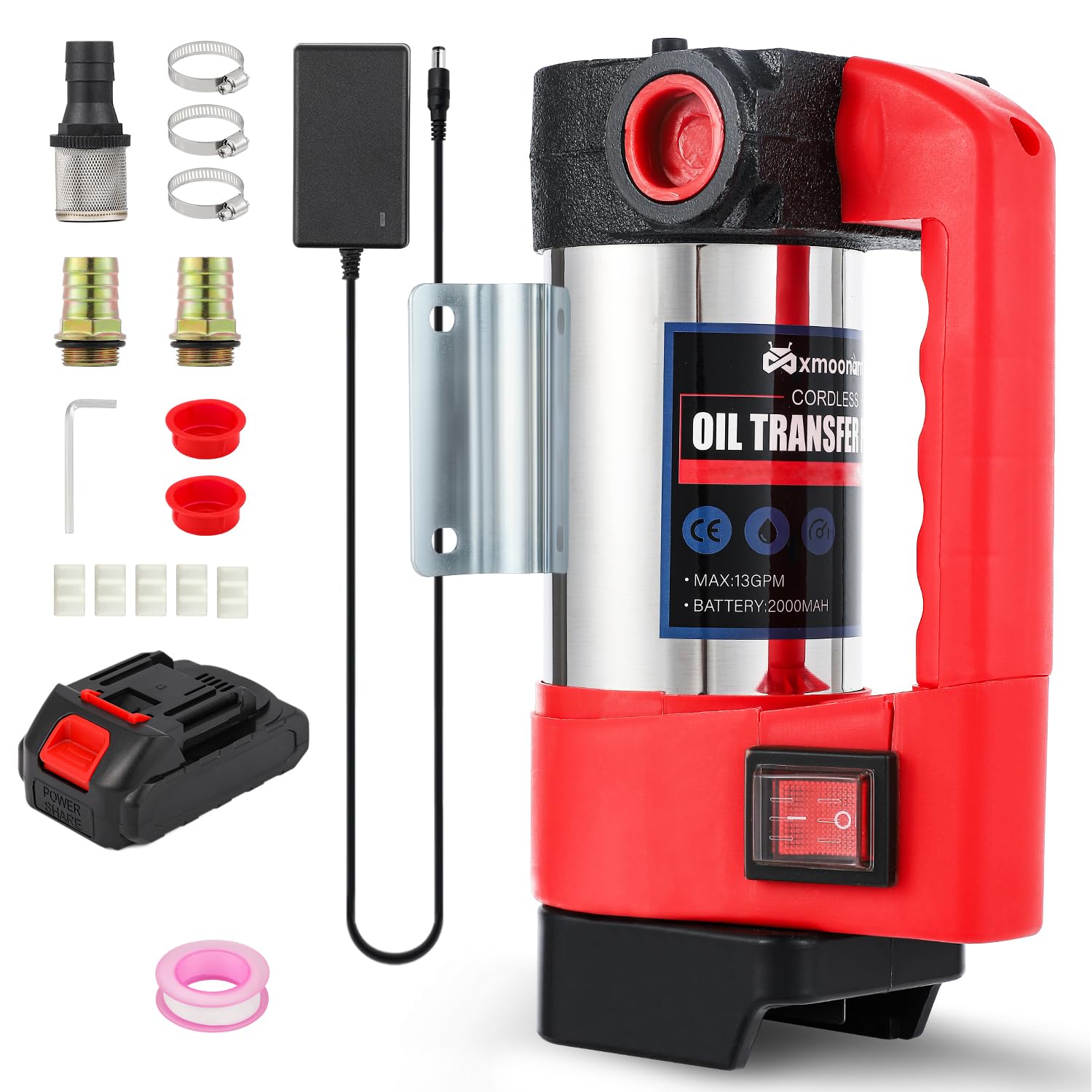 【増量タイプ】マローマスク　ポンプ Amazon | Mxmoonant 燃油移送ポンプ 50L/min 接続不要 電動 燃料移送