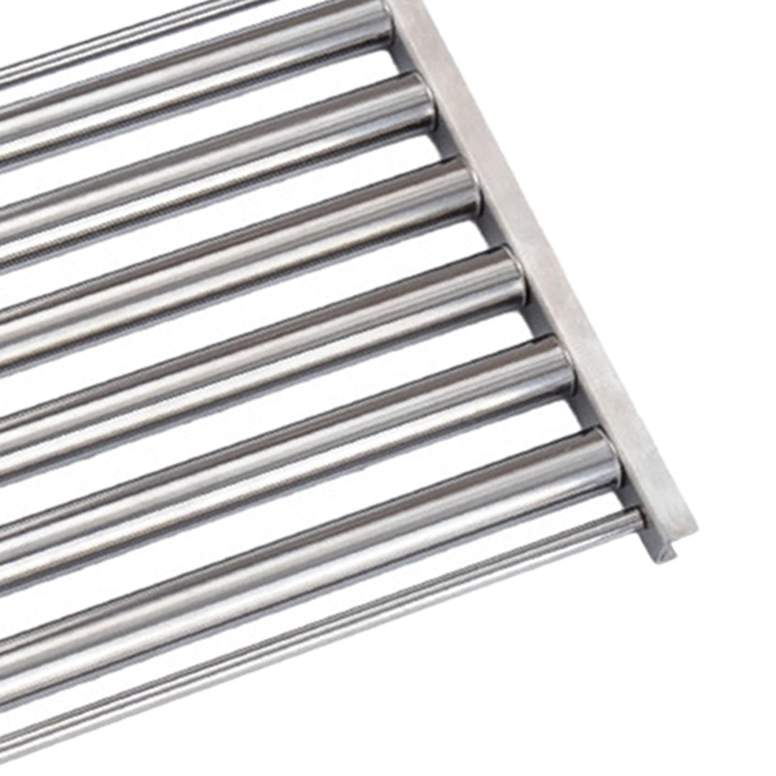 Qianly 3X Hot Dog Roller Cooker 5 Section Evenly Cooked Stainless Steel Hot Dog Griller Roller Rack for Egg Rolls Household