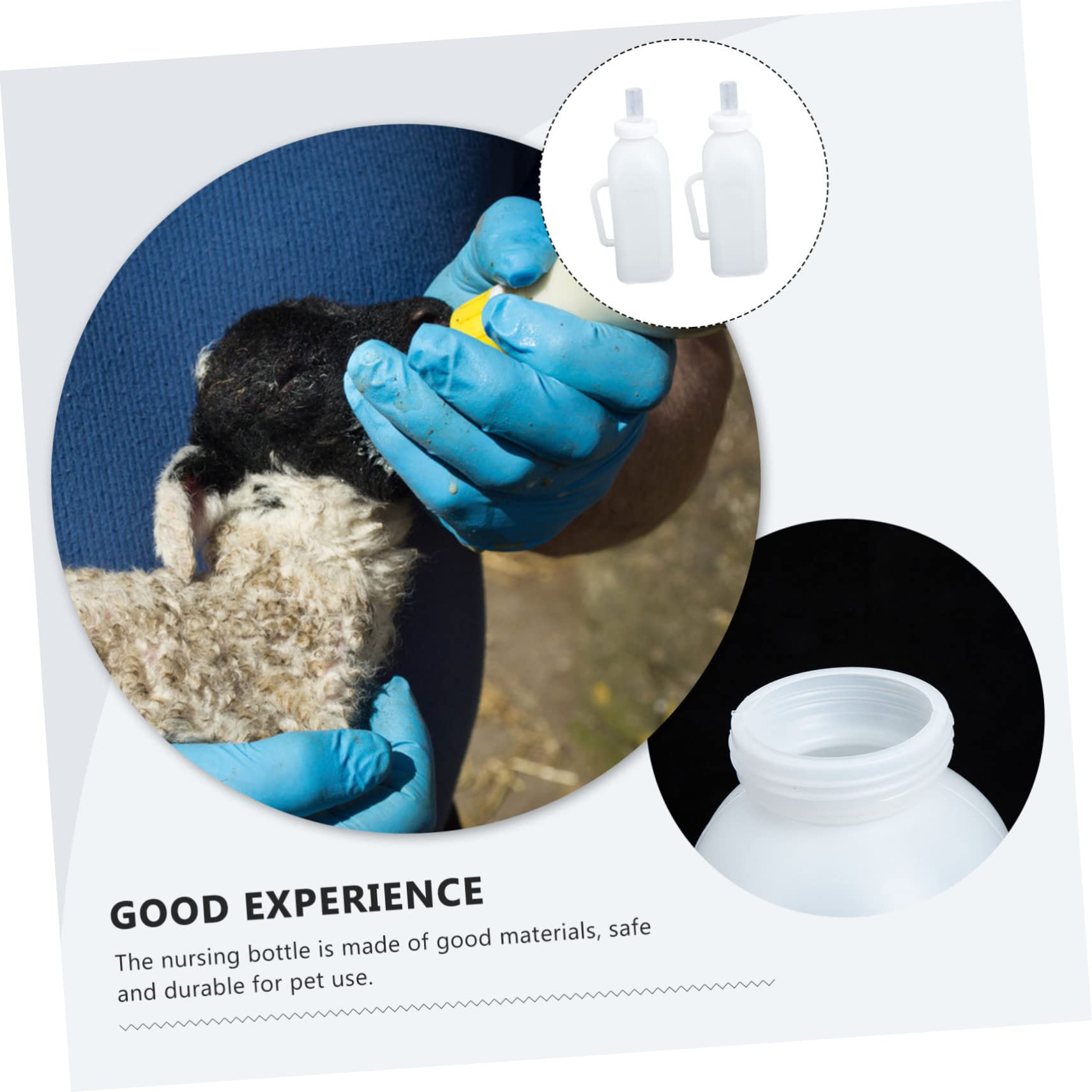 Levemolo Silicone Calf Milk Bottle for Puppy Kitten Dog Portable Nursing Bottle Scale Label