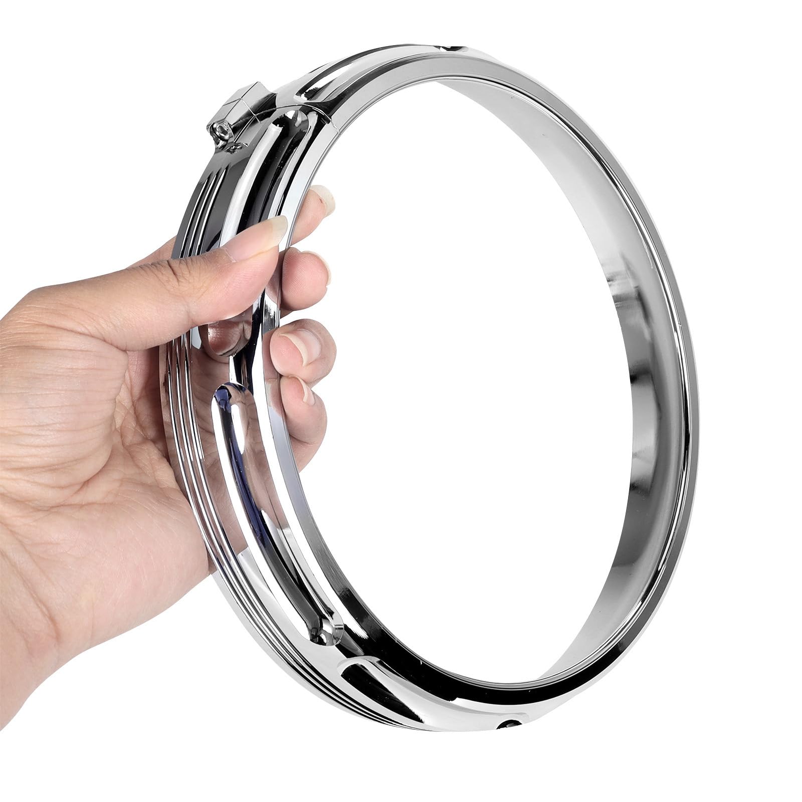 Anillos de aluminio para faros delanteros de motocicleta de 7 pulgadas, anticorrosión, anillos de faros delanteros de instalación sencilla para bicicleta