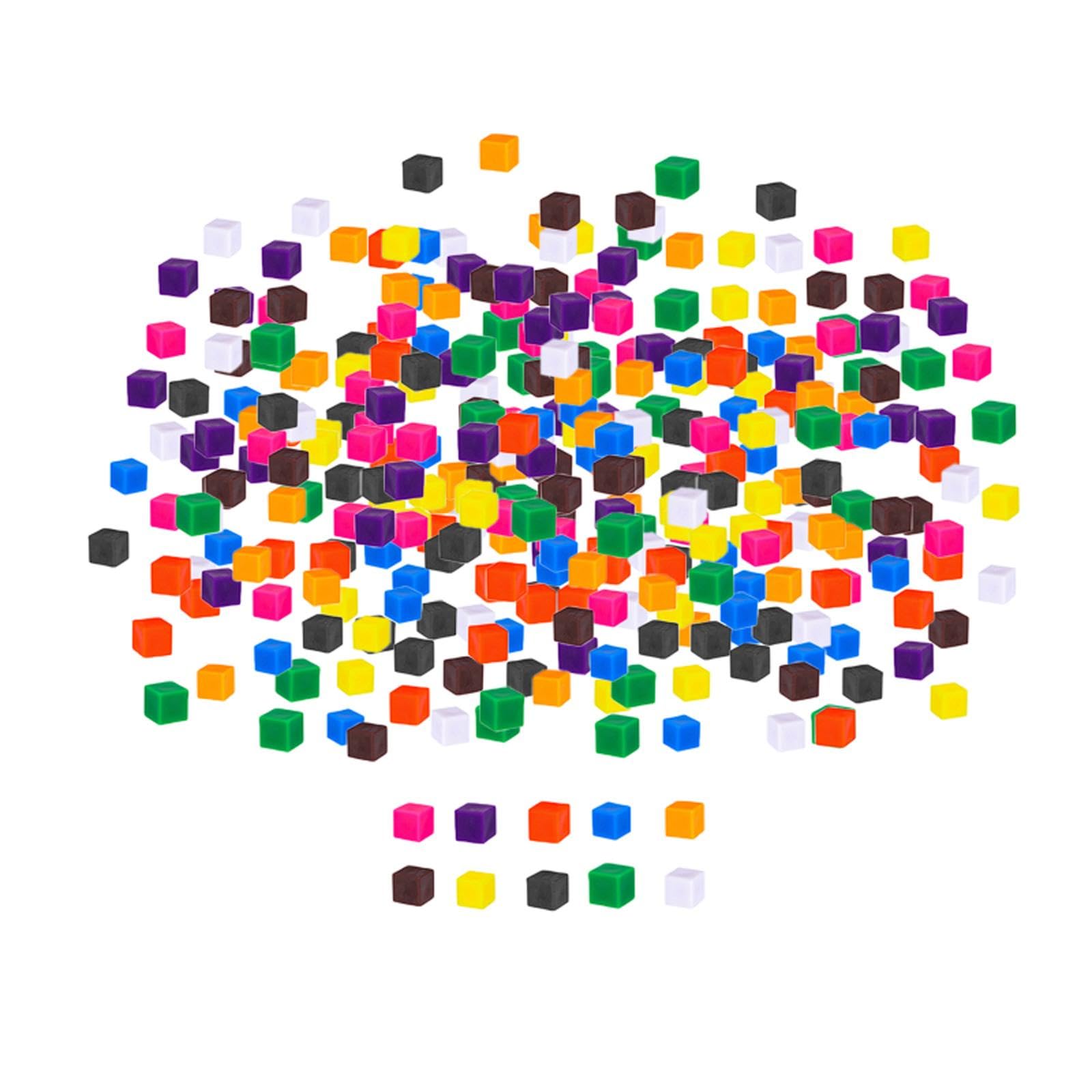 Sharplace Bloques de Cubos de Centímetros, Material Didáctico para El Desarrollo, Juguetes para Clasificar Colores, Cubos para para Manualidades, Educaci, 500 Piezas
