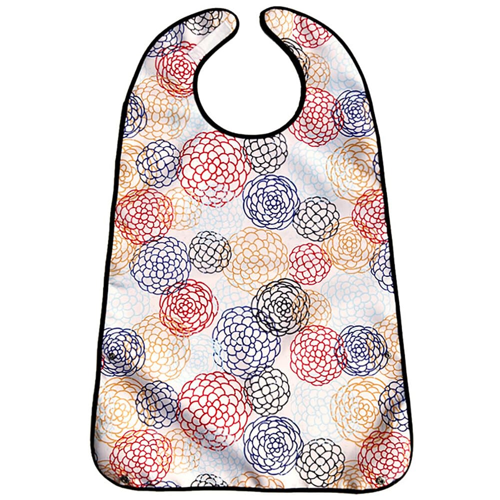 Katutude Adult Bibs for Eating Reusable Adult Bib with Crumb Catcher Waterproof Clothing Protector Adjustable Adult Bibs for Elderly Women Men & Disabled - Machine Washable