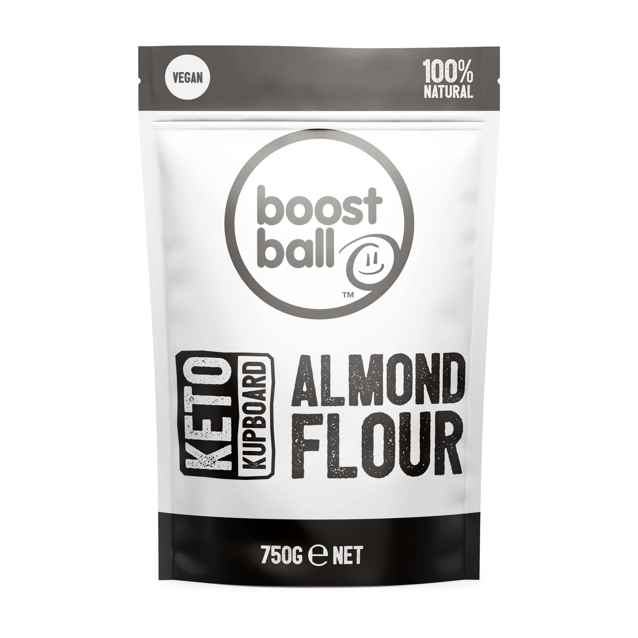 BoostballsKeto Kupboard, Almond Flour, Resealable Pouch, Vegan, All Natural Almond Flour, 750g