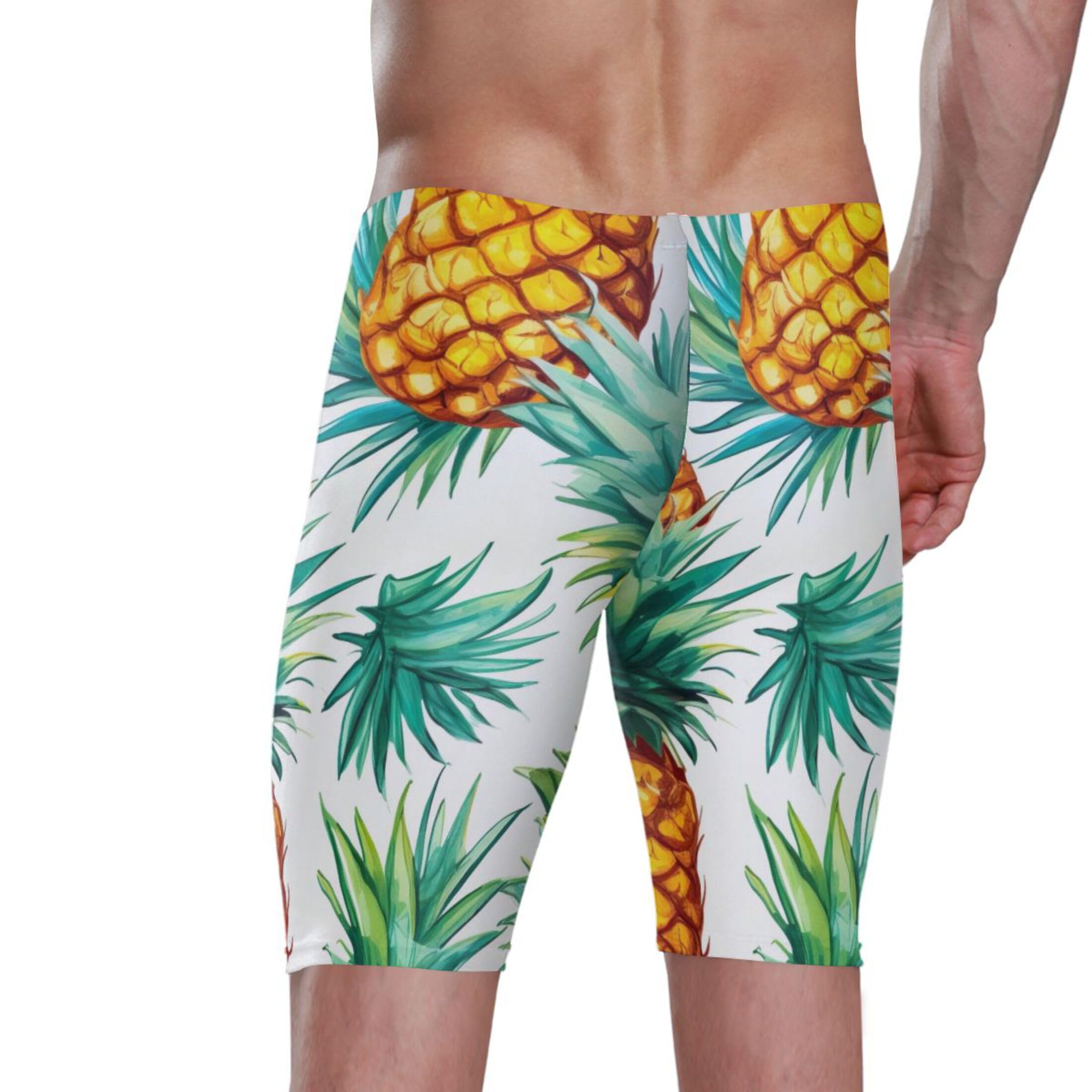 UMIRIKO Pineapple Fruit Swim Jammers for Men Athletic Durable S B0400874