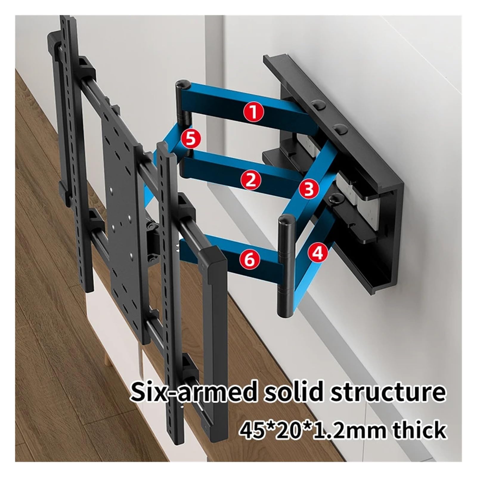 Montaje De 50-100 PulgadasPanel Plano LCD LED, Brazo De 85 Kg, MAX VESA 800x600 Mm Y9, Soporte De Pared Giratorio for TV,