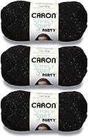 Vista 42 de Caron Simply Soft Feathered Gray Yarn - Paquete de 3 unidades de 170 g/6 oz - Acrílico - 4 medianos (peinado) - 288 metros - Tejido/ganchillo