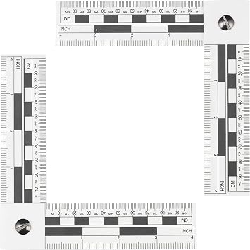 Forestry Suppliers Right Angle Photo Scale Set, 10 cm & 4 in, 4 Rulers