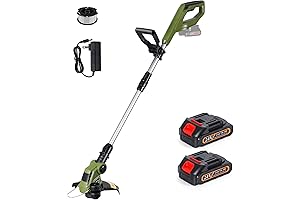 Cordless Battery Powered Weed Eater with 12" Trimmer & Edger
