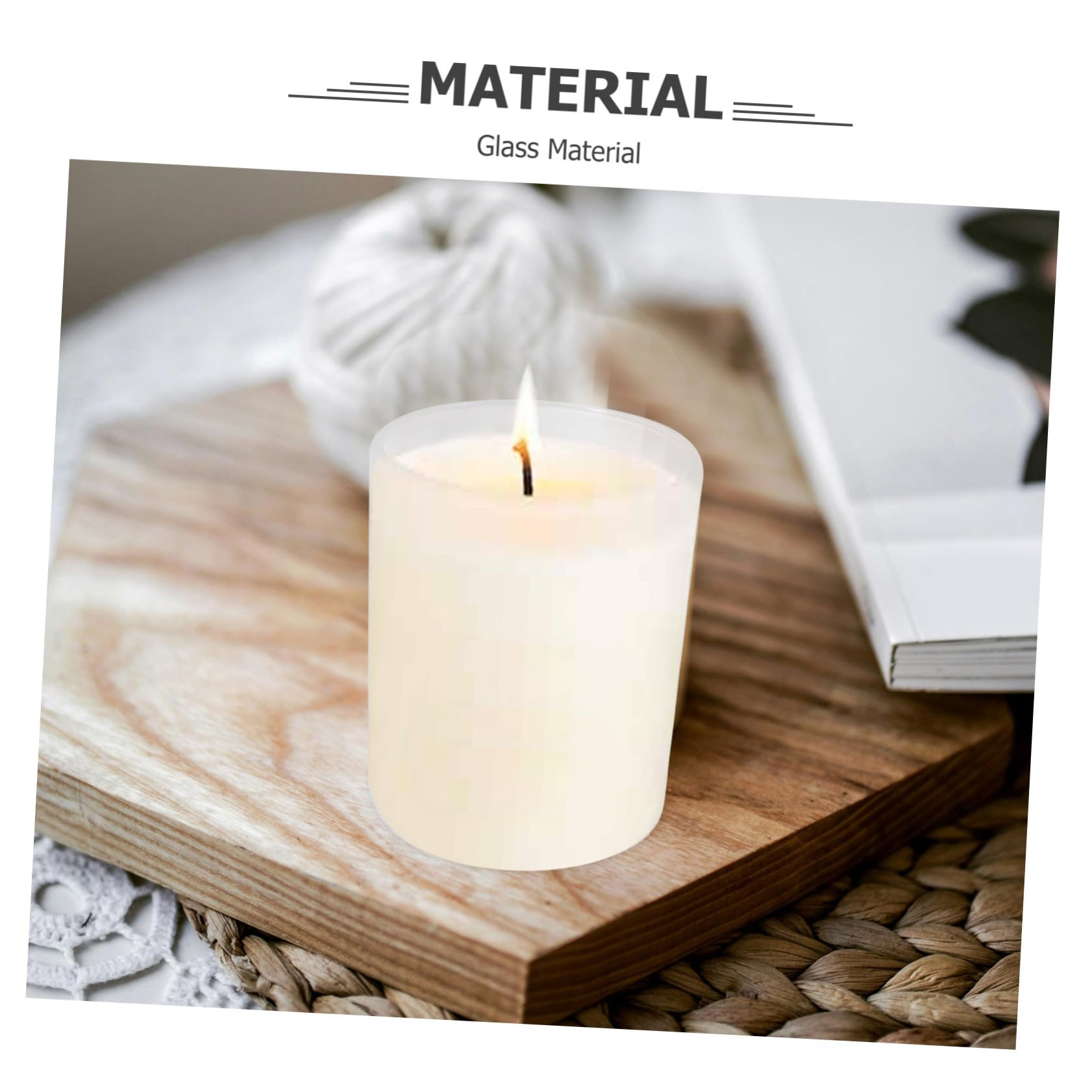 Barattoli Candele Fai da Te in Vetro Satinato 4 Pezzi 400ml