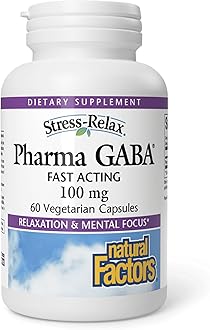 Natural Factors, Stress Relax, Pharma GABA, 100 mg, 60 Veggie Caps