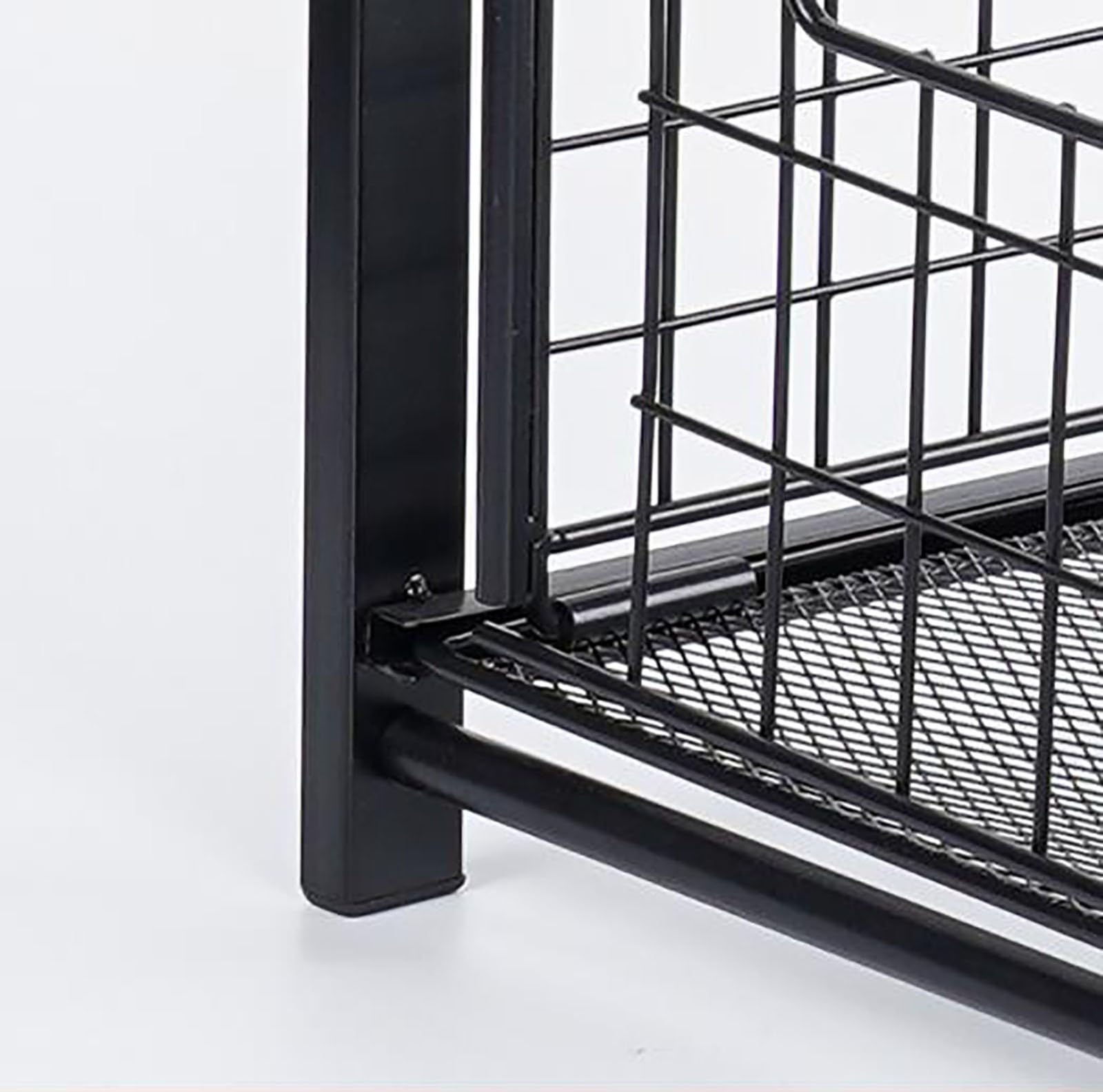 Panier de rangement coulissant sous l'évier à 2 niveaux pour armoire de cuisine, organisateur de placard, support de rangement en métal amovible pour salle de bain, facile à assembler, adapté à la c