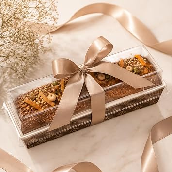 Pastry Chef's Boutique Rectangular Paper Loaf Pan Molds Medium Size with Lids - 7''x3''x2'' - 12pcs
