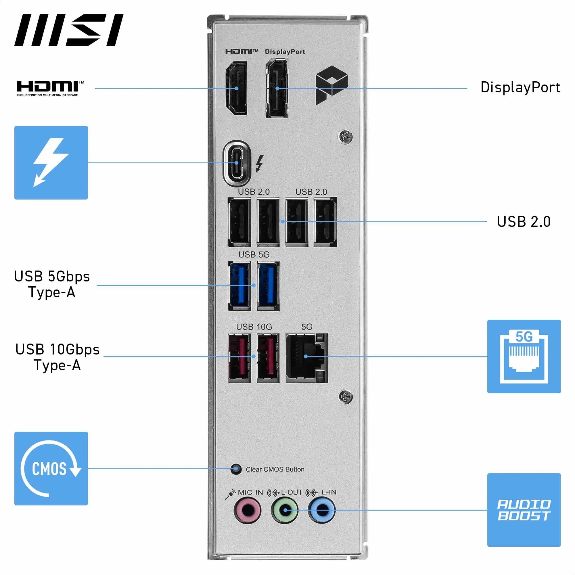 MSI PRO B860-P płyta główna, ATX - obsługuje procesory Intel Core Ultra (seria 2), LGA 1851-12 DRPS, DDR5 Memory Boost (8600+ MT/s OC), PCIe 5.0 x16 i 4.0 x16, M.2 Gen5, 5G LAN
