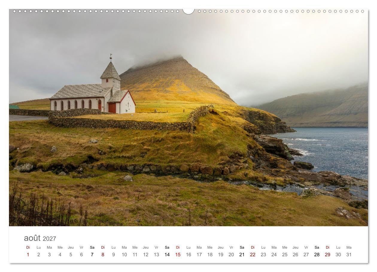 Lumières d'automne aux îles Féroé (Calendrier mural haut de gamme 2027 DIN A2 vertical), CALVENDO calendrier mensuel: L'atmosphère du nord
