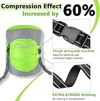 Vista 15 de Frelaxy - Bolsa de compresión con 40% más de almacenamiento Saco de dormir de compresión con capacidad de 11 L, 18 L, 30 L y 45 L, resistente al