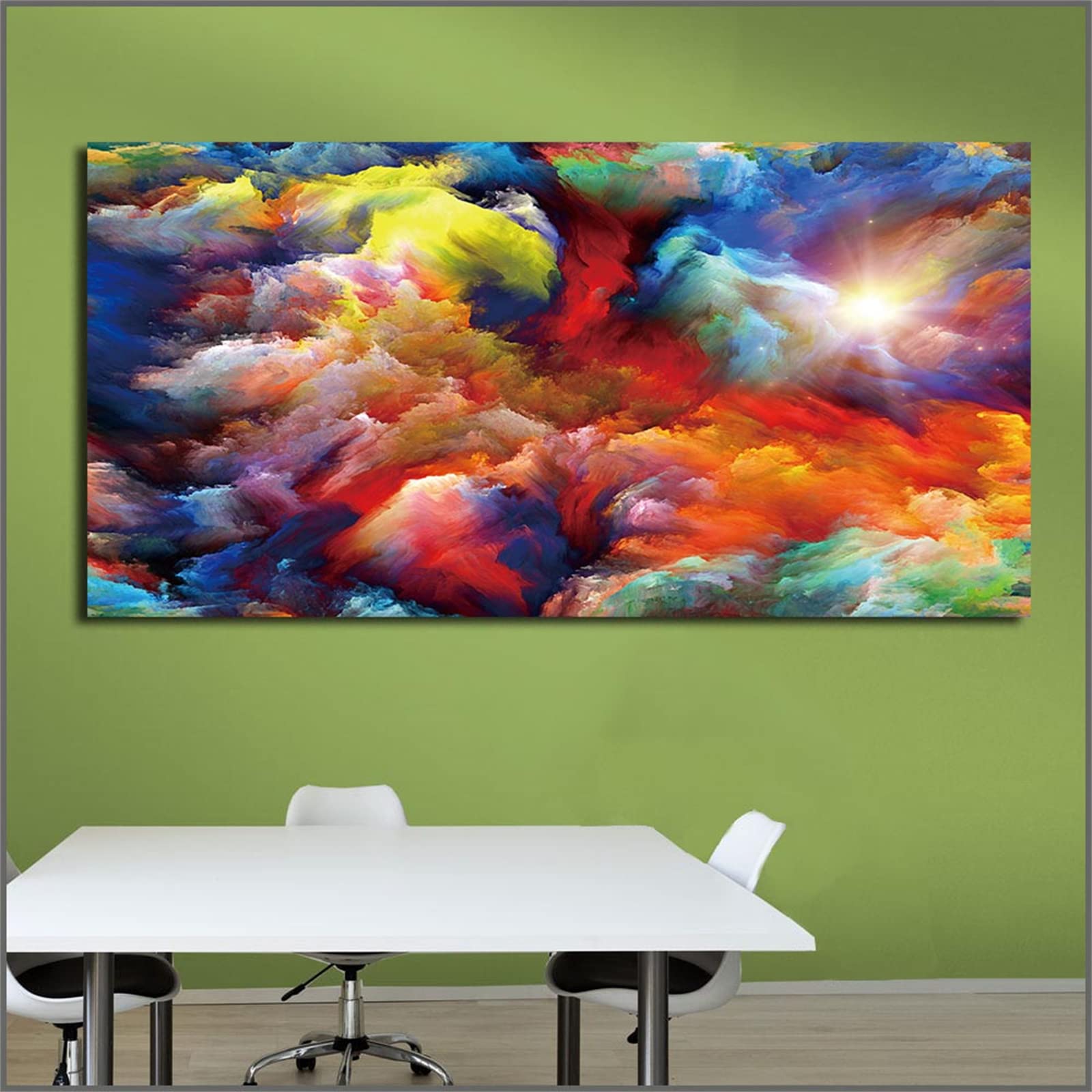 DIY zestawy do malowania diamentami 5D, pełne wiertło diamentowy obraz dla dorosłych i dzieci, kryształ górski haftowanie obrazy do dekoracji ścian domu - 60 x 120 cm / 24 x 47 cali (abstrakcyjne kolorowe chmury)
