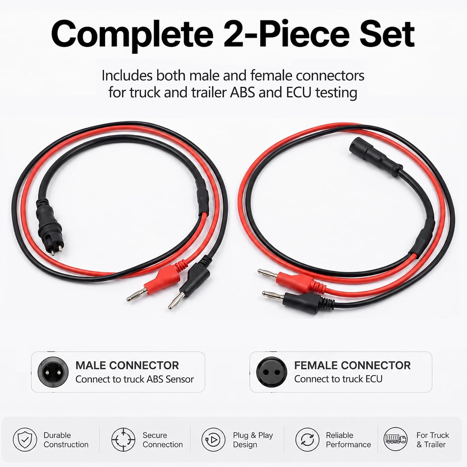 ABS Diagnostic Multimeter Cable for Heavy Duty Semi Trucks & Trailers