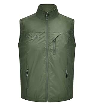 Spanye Men Vest Outdoor Leisure Multi-Pocket Loose Fit Vests