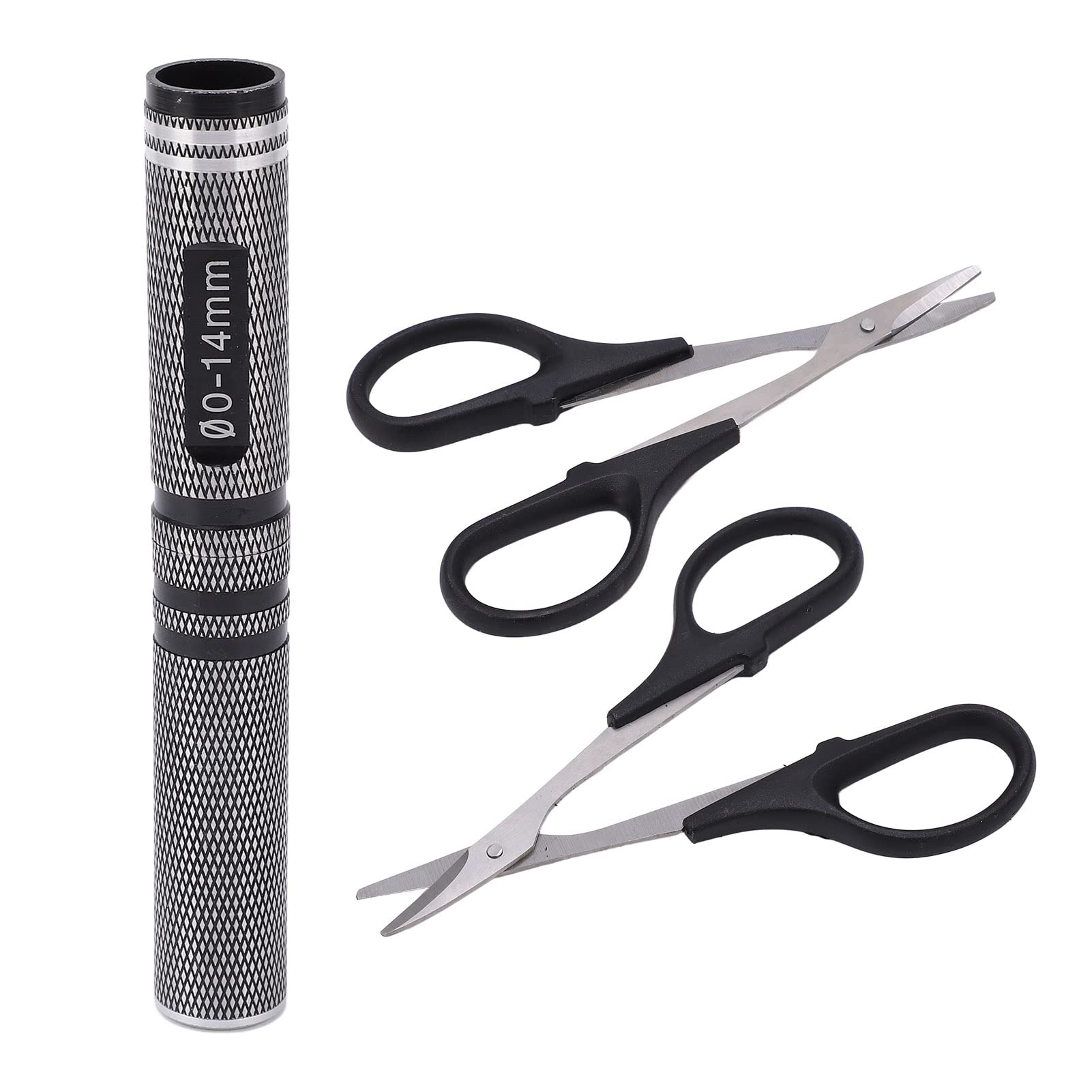 ZAWELIYO Universal RC Curved Scissors Kit 0-14mm RC Car Hole Puncher Accessories Remote Control Car Drone (Black)