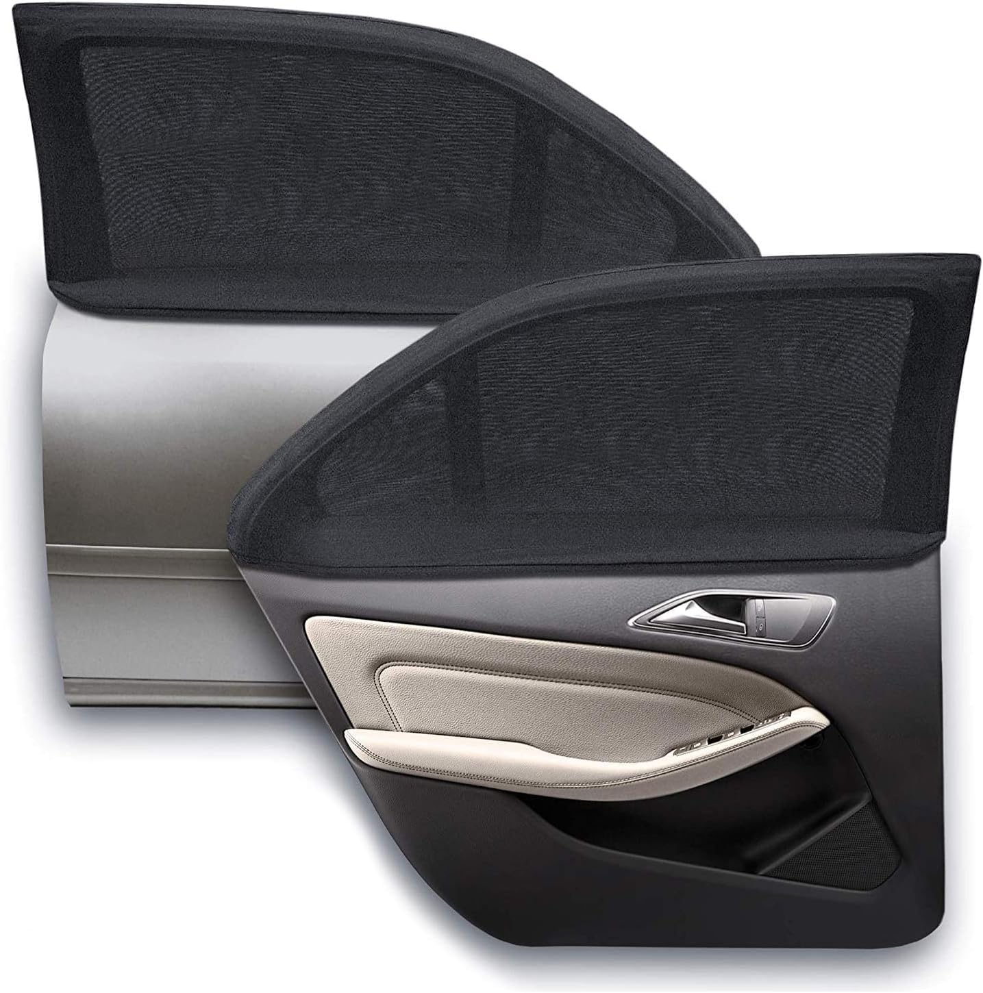 LVJINXIFAFA 2 Pcs Car Window Shades for Dacia Manifesto (Concept) 2023, Side Window Sun Shade Mesh Mosquito Net Back Seat Breathable Shield Cover Car Accessories,2Front window