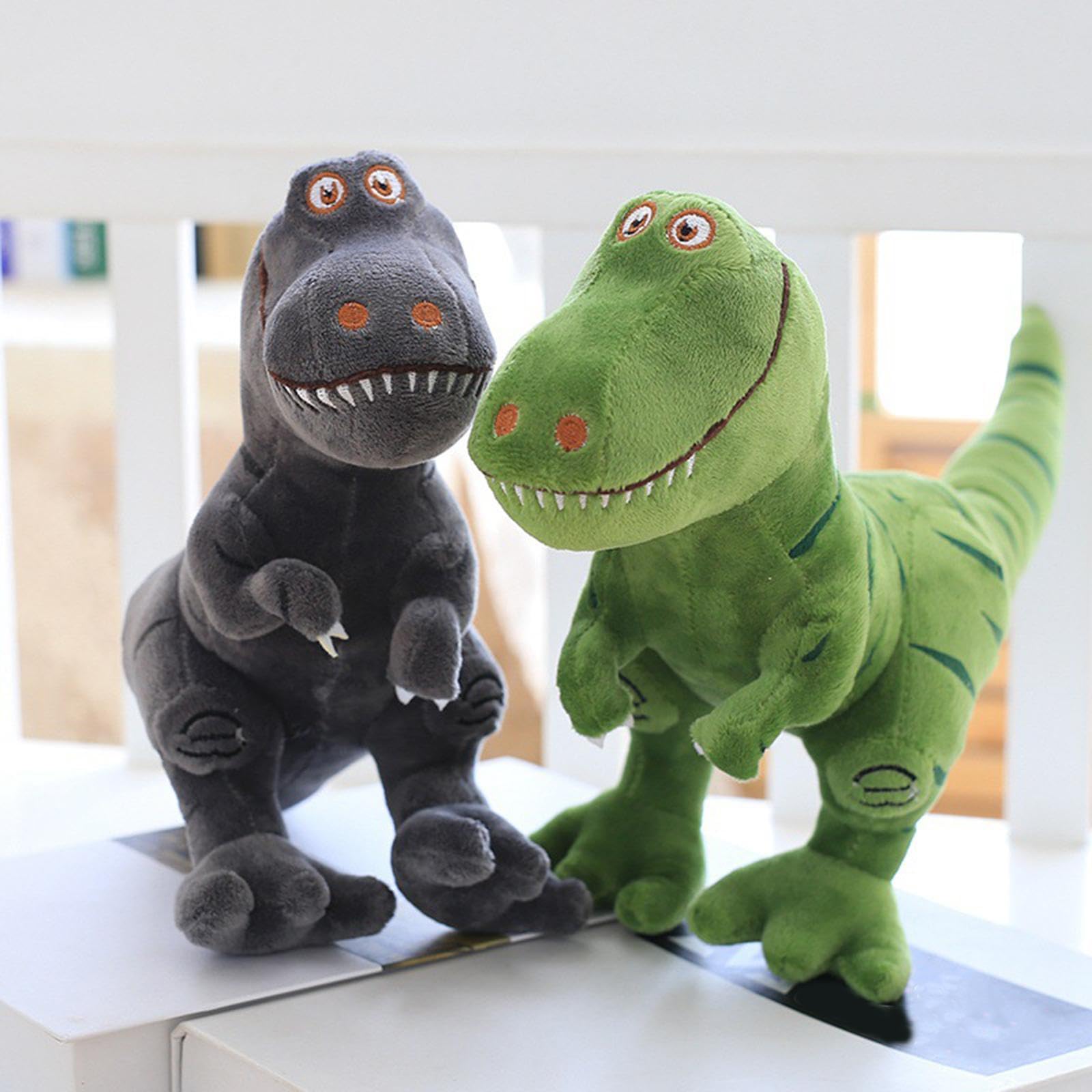 Cuscino di Peluche a Forma di Dinosauro, Figura Decorativa con Facciale, Cuscino di Peluche a Forma di Dinosauro per Auto, 100 CM