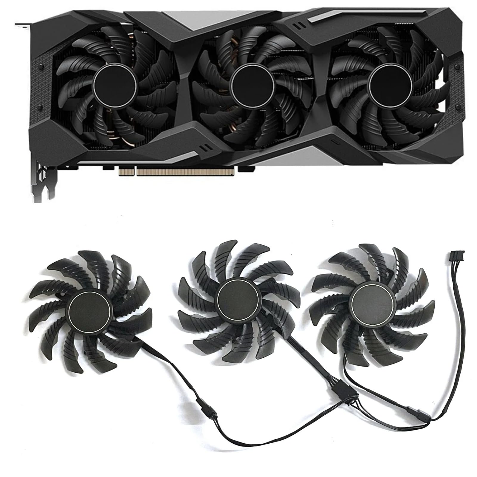PLD08010S12HH 78mm DC 12V 0.35A 4Pin RX5700 GPU Cooler for Gigabyte Radeon RX 5500 5600 5700 XT Graphics Card Fan Cooling