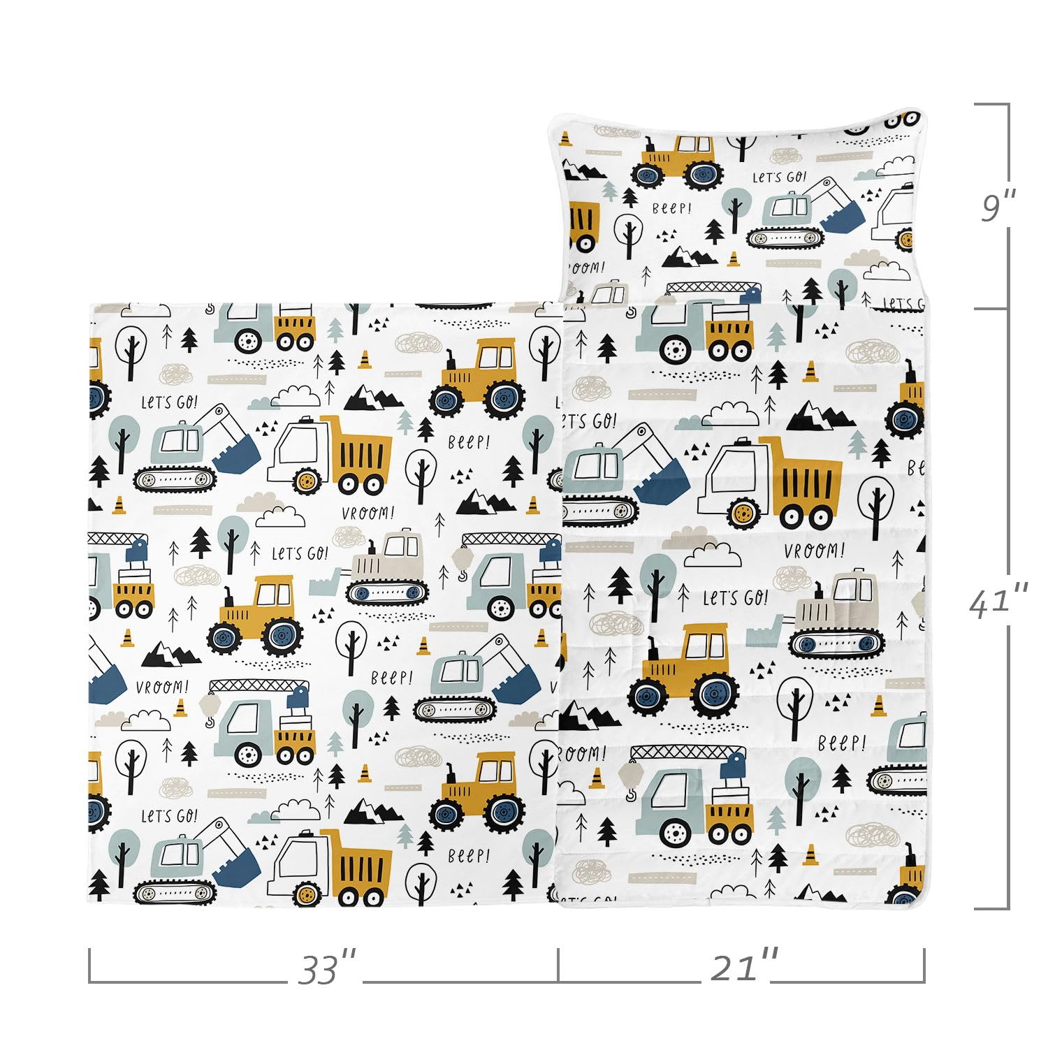 HOSIMA Nap Mat -Excavator Truck Sleeping Bag with Removable Pillow - Image 2