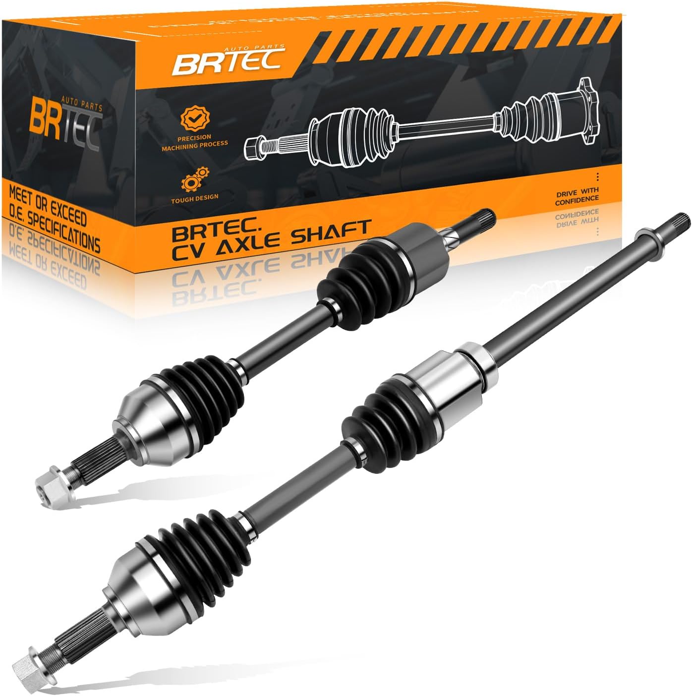 2PCS Front CV Axle Shaft Assembly Compatible for Nissan Rogue 2008-2013, Rogue Select 2014-2015 AWD only - Front Driver and Passenger Side, 66-6285 66-6287