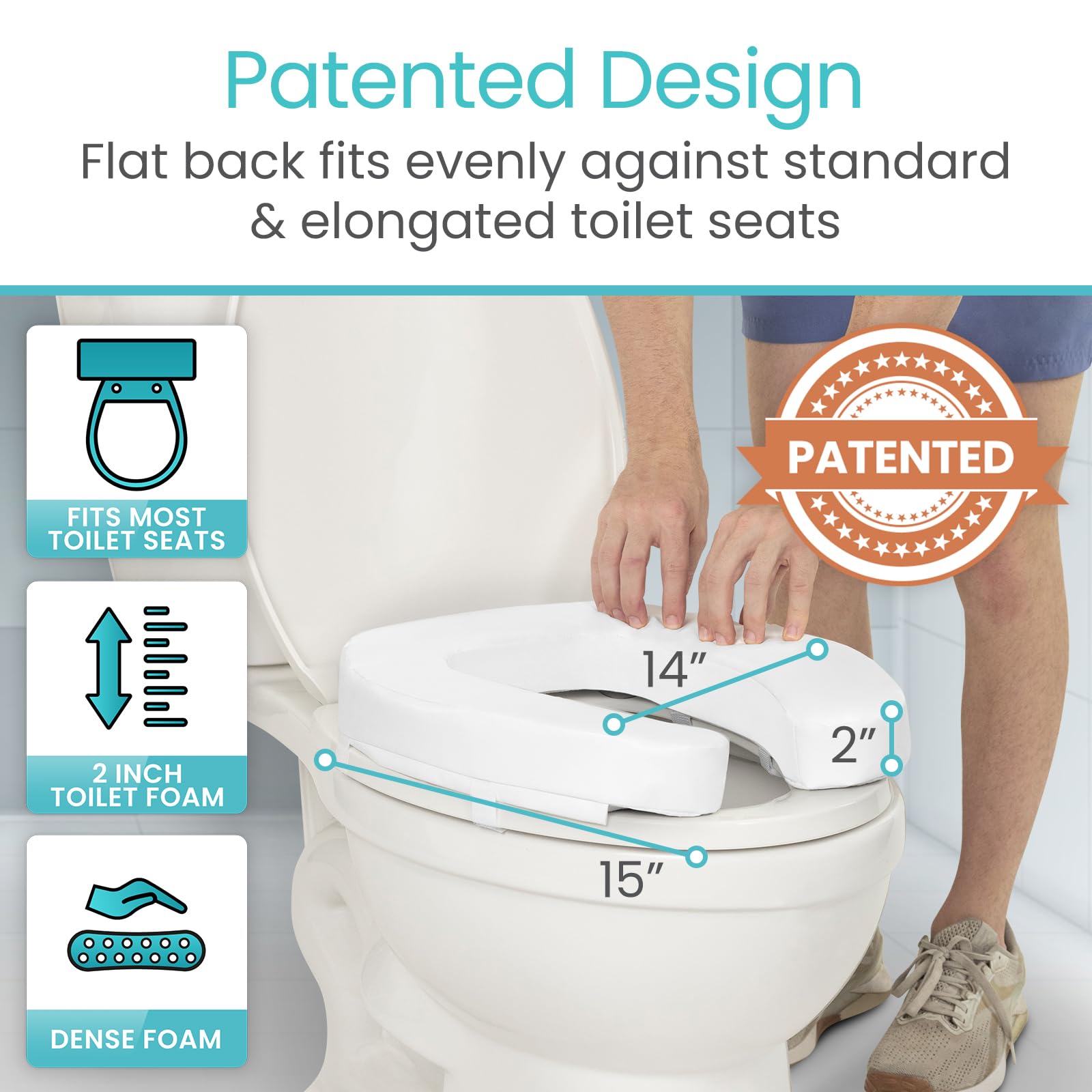 Toilet Seat Riser Cushion - Senior Comfort & Safety -4