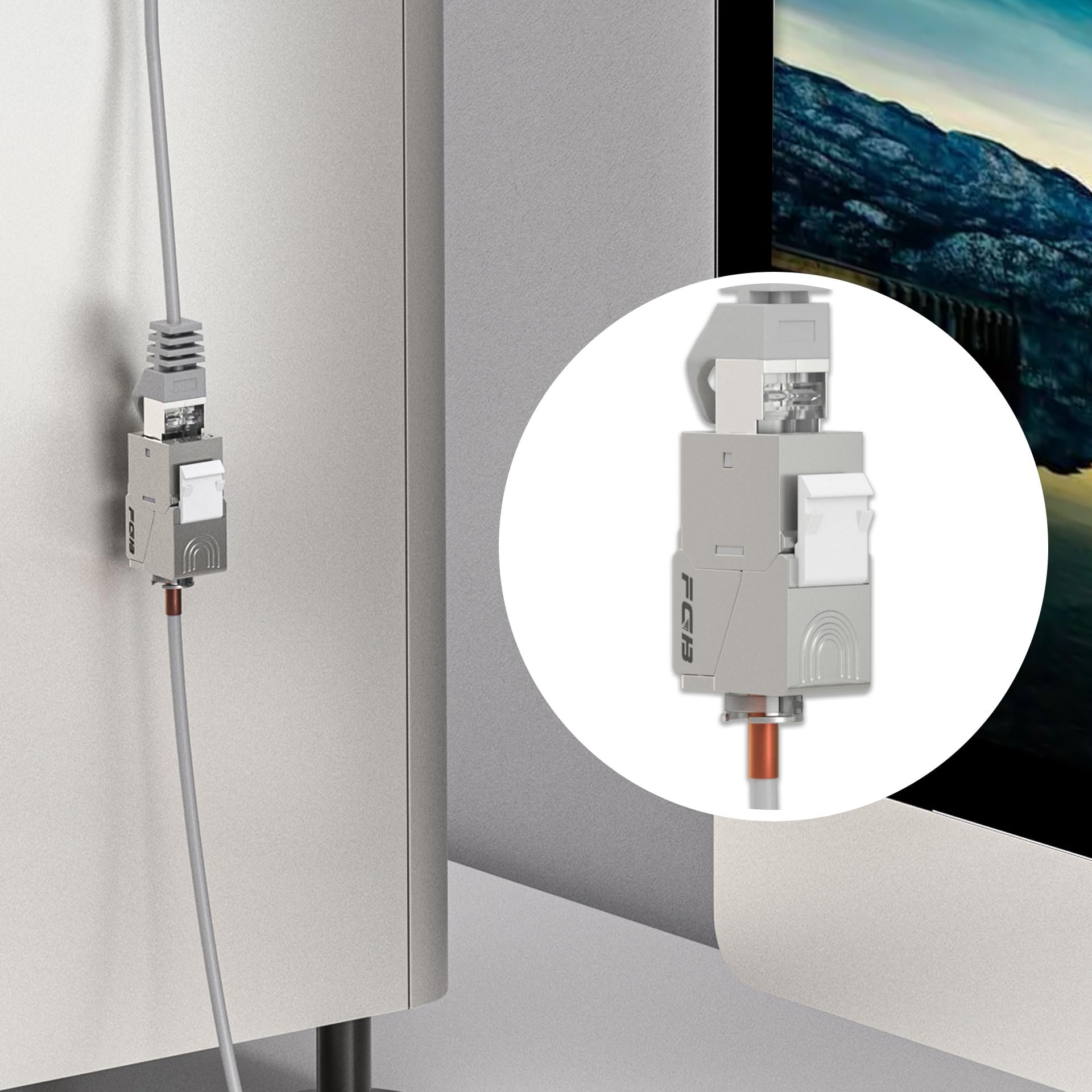 Amazon.co.jp: FGB 10Gbps RJ45 カップリング Cat6a キーストーン