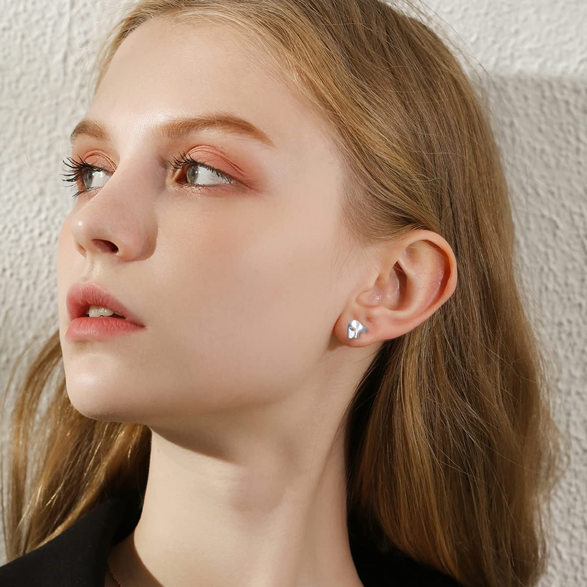 Pendientes de máscara/máscara de ópera, plata de ley 925, joyería de teatro, regalos para mujeres, hombres y niñas, 0.39 inches, Plata de ley, Sin piedra preciosa