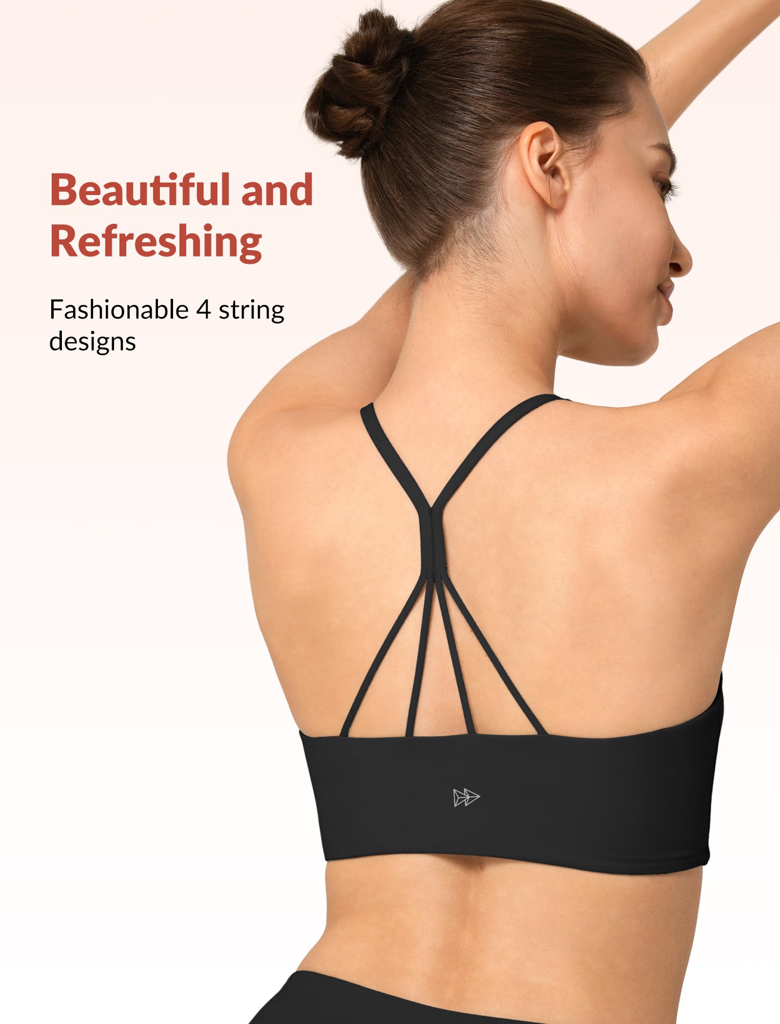 Yvette Reggiseno sportivo leggero a forma di X con coppa modellata a forma di X, reggiseno da allenamento alla moda per yoga