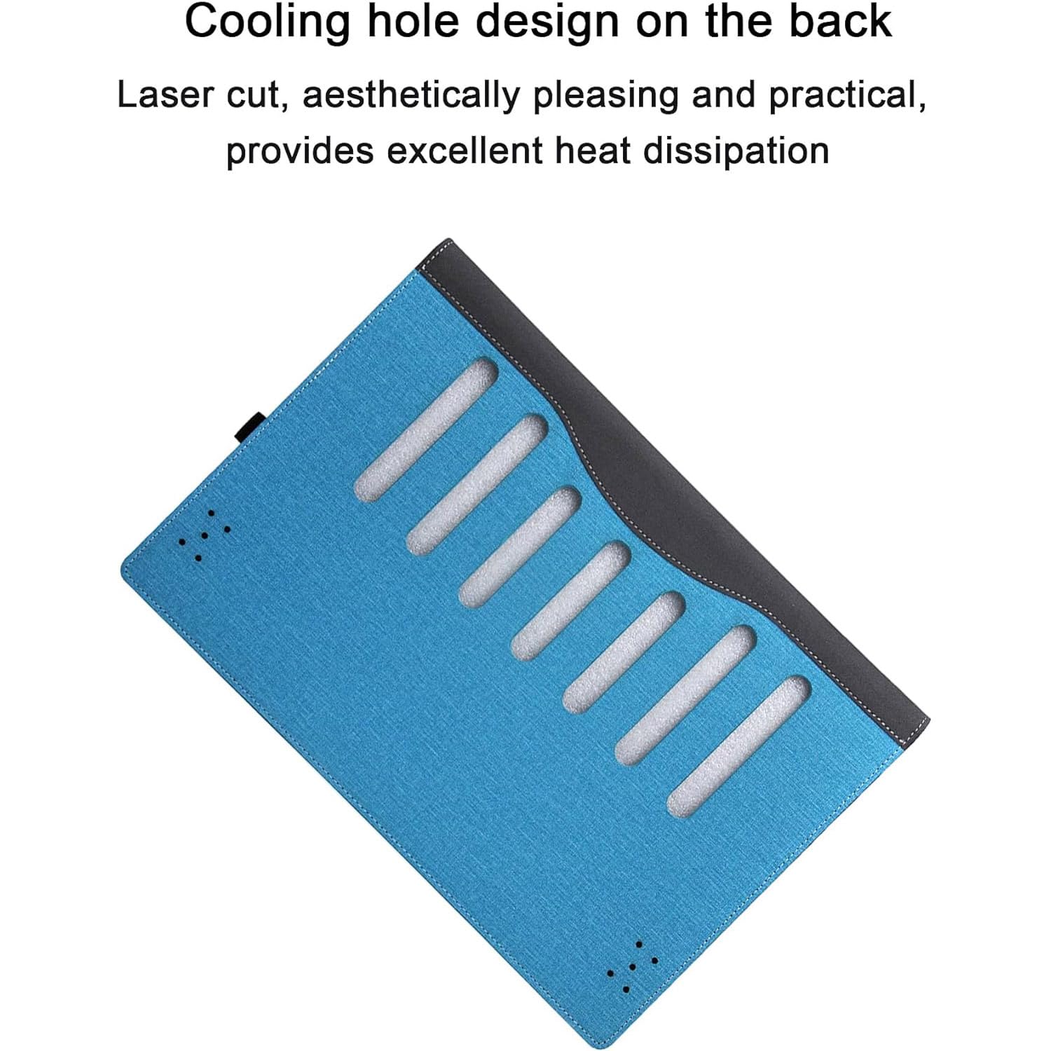 Custodia per laptop Lenovo IdeaPad 3 15ITL05 15IML05 15IIL05 15IGL05 15IGL05 15ADA05, custodia protettiva staccabile in pelle PU con portapenne (azzurro)