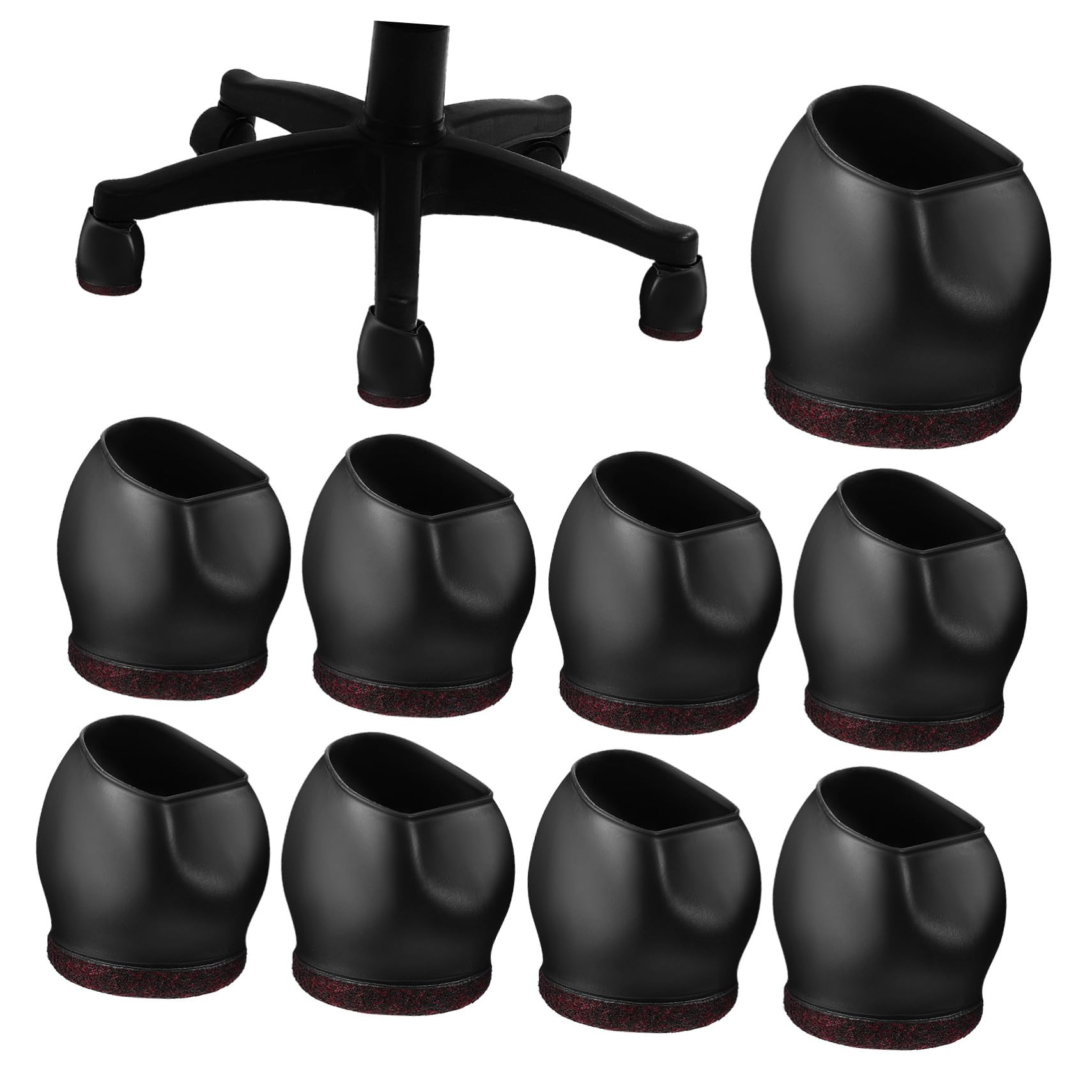 Couvre-roues de chaise de bureau anti-chute faciles à installer pour un glissement silencieux