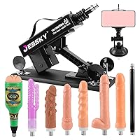 Vista 1 de JESSKY Máquina sexual automática, conector 3XLR, máquina de amor, ajustable, juguetes sexuales para adultos con 8 accesorios para parejas, hombres