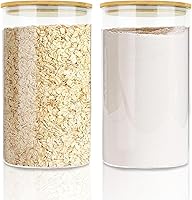 Vista 10 de Juego de recipientes de café de vidrio con estante y cuchara, recipientes de café de 2 piezas para almacenamiento de granos de café, sello