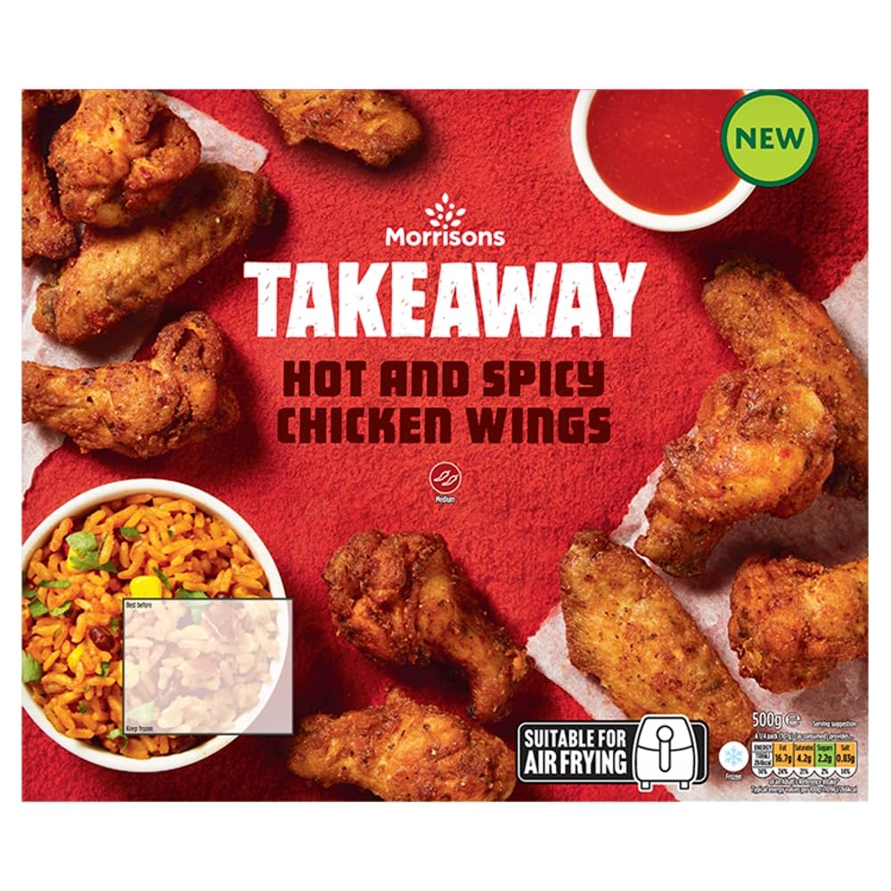 Morrisons Lightly Coated Hot & Spicy Chicken Wings 500g