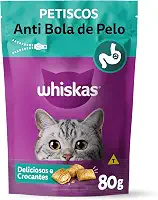 whiskas Petisco Whiskas Temptations Anti Bola De Pelo Para Gatos Adultos 80 G