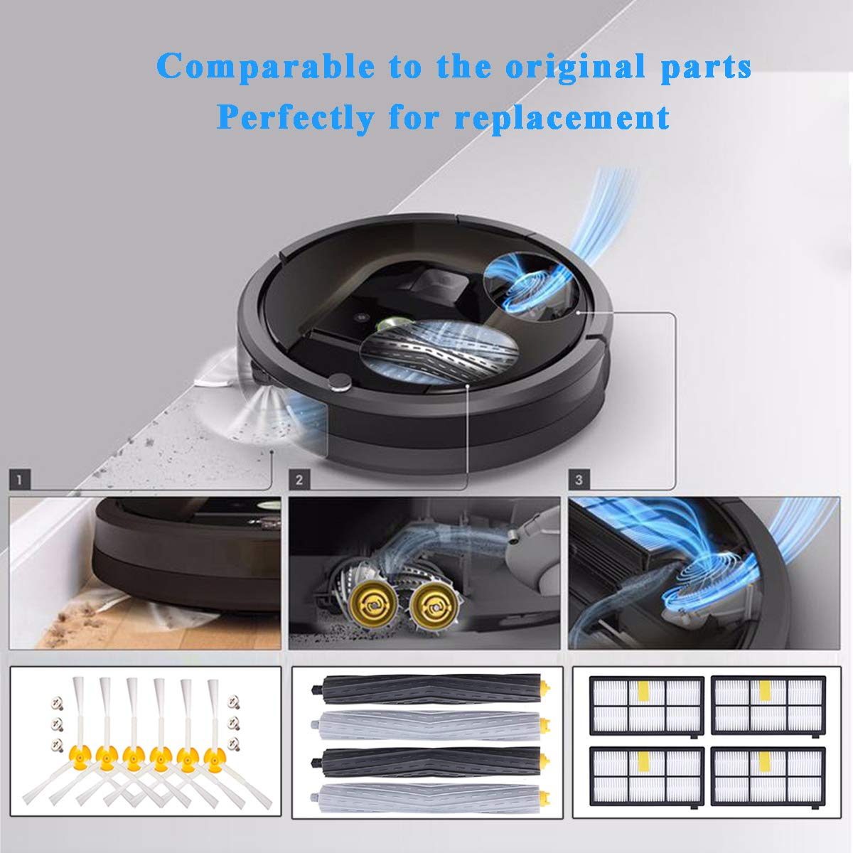 Recambios Accesorios para iRobot Roomba 800/900 Serie 800 850 860 865 866 870 871 872 875 876 880 886 890 891 895 896 897 900 950 960 965 966 967 969 970 971 974 975 976 980 981 989 996