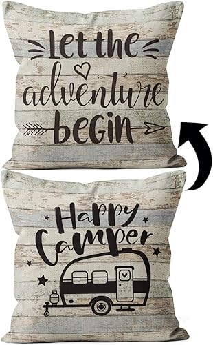 Funda de almohada de 18 x 18 pulgadas, el mejor regalo para propietarios de casas rodantes, decoración de caravana, regalos de caravana,